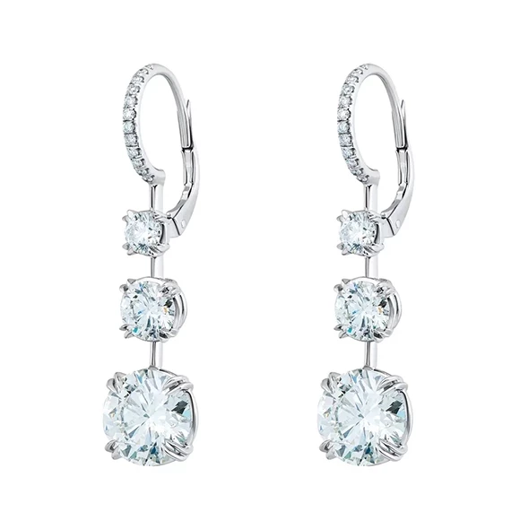 DIAMOND EARRINGS 3.15 CT L/SI1 — 3.11 CT L/SI1
